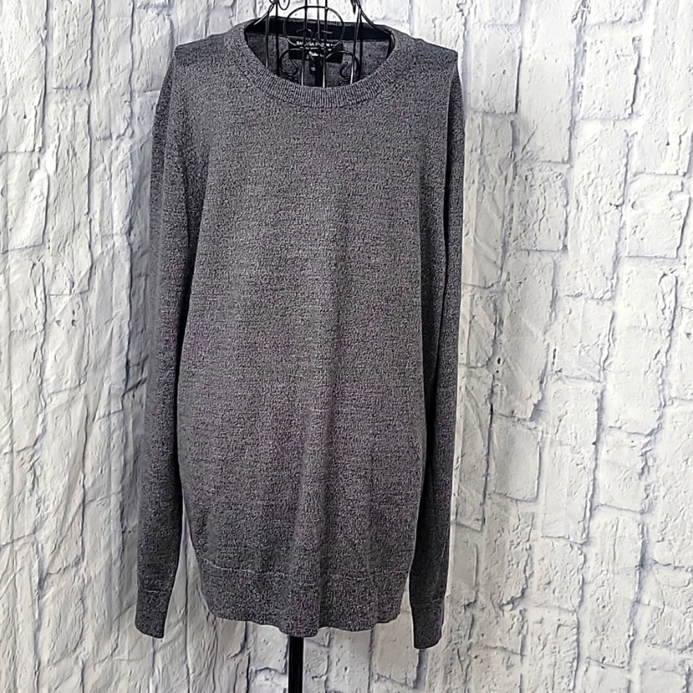 BANANA REPUBLIC Merino Wool Men's Gray‎ Pullover Sweater Large